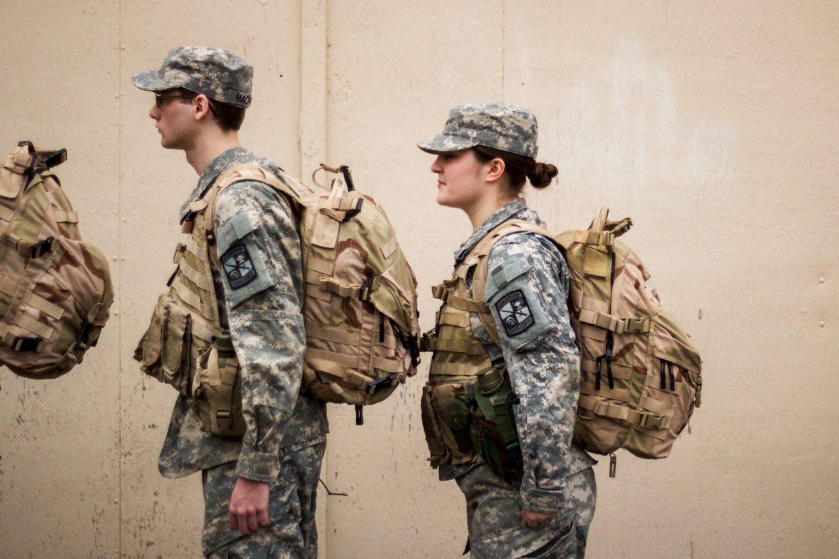 Maggie Gill is one of two women in her ROTC class of around 20 people, reflecting the 10% female population of the program.