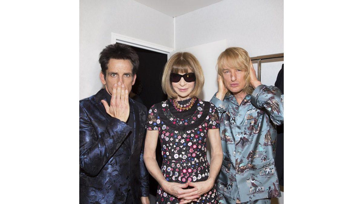 Ben Stiller and Owen Wilson walked the runway during Paris Fashion Week as Zoolander and Hansel during Valentino&#8217;s show, Tuesday. They also hung out with Vogue&#8217;s editor Anna Wintour. (Screen grab courtesy of Vogue Magazine Instagram)