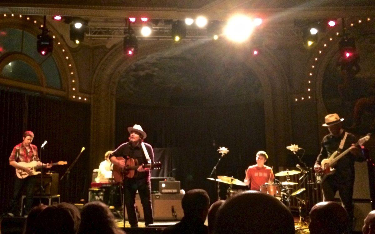 Tweedy performs at the Crystal Ballroom in Portland on Saturday night. The band delivered a three act set beginning with a full band arrangement, then a solo Jeff Tweedy portion full of Wilco classics and finally, a full band encore comprised of cover songs.