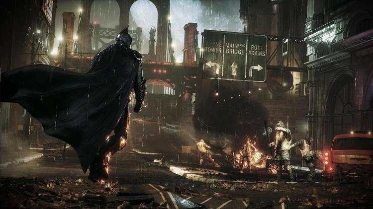 <p>Batman walks into a violent abyss, that the ESRB ensures zero children will ever see.</p>