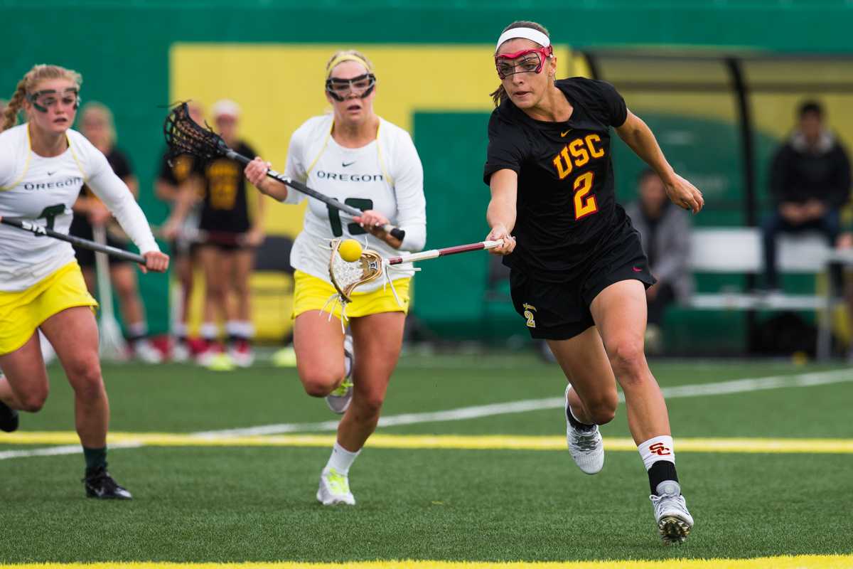 Oregon lacrosse lost&#160;13-11 against USC at&#160;Pap&#233; Field Friday afternoon. The Ducks were unable to overcome an early deficit in the penultimate match for the Oregon seniors in Eugene. Oregon was unable to hand USC its&#160;first loss in the Mountain Pacific Sports Ferderation (MPSF) this season. The loss evens the career &#8230;