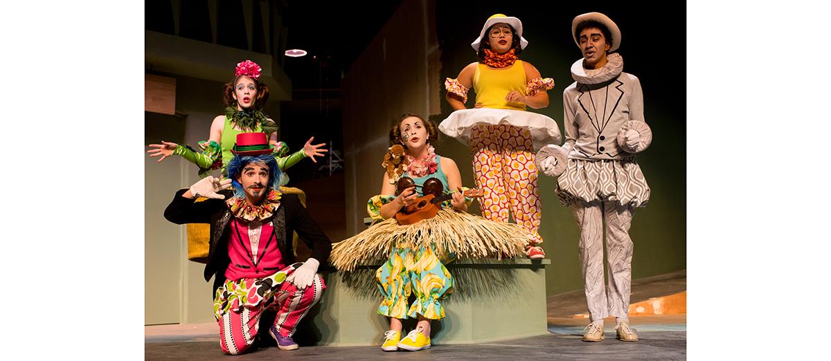 University Theatre does &#8216;Comedy of Errors&#8217; circa a 1950s beach town, complete with neon drink umbrellas and parasols.