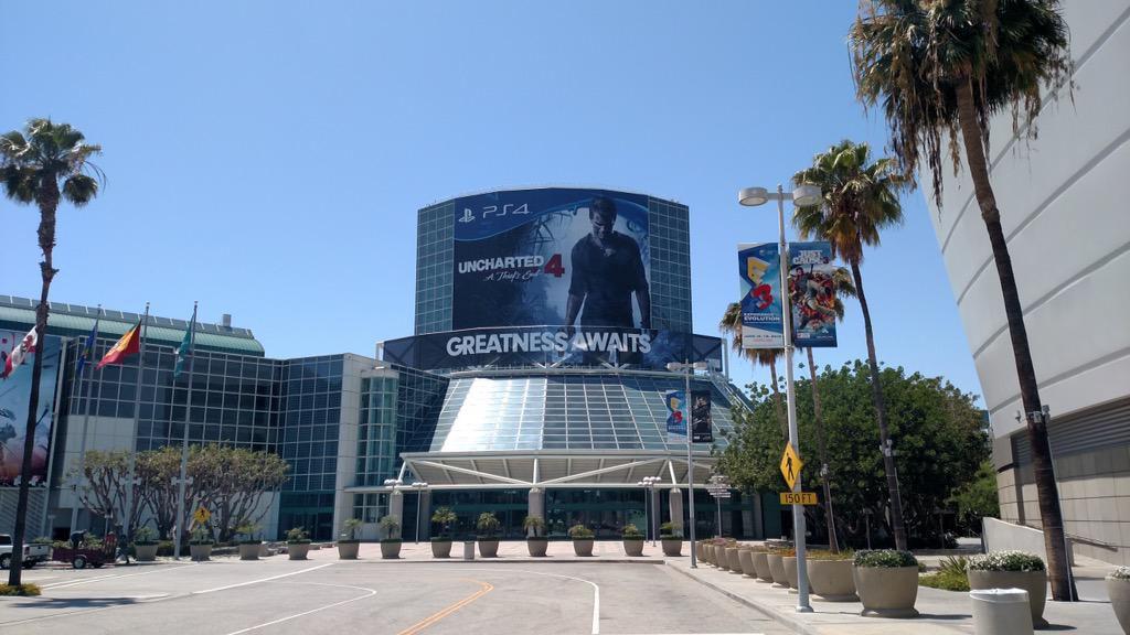 <p>The steely eyes of Nathan Drake watch over LA as E3 2015 approaches.</p>