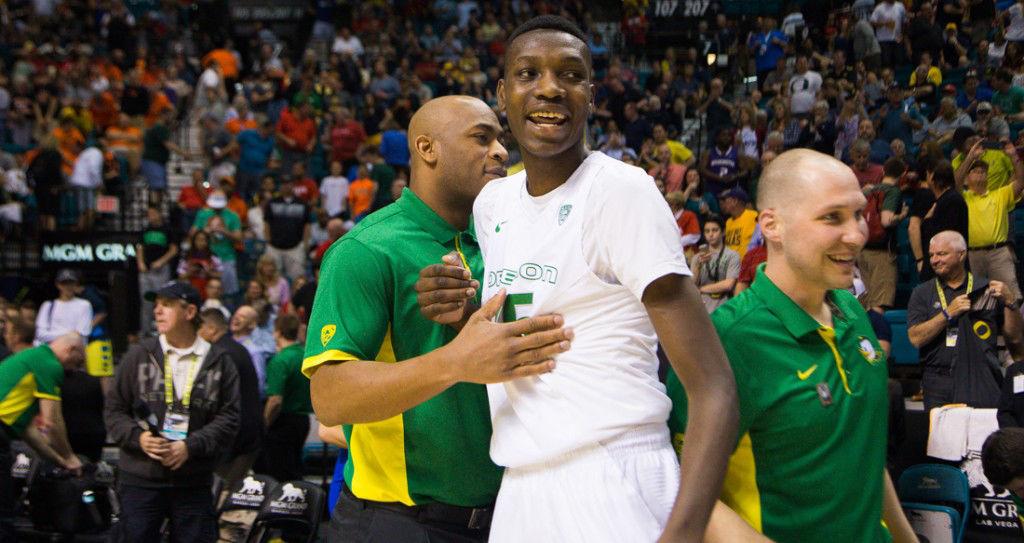 LAS VEGAS &#8211; Emotions flooded Chris Boucher as he&#160;a took a seat on the MGM Grand Garden Arena hardwood under the basket with the final buzzer fading in the background. Can&#8217;t blame him, he&#8217;s been through a lot this year. &#8220;He just grinds through it,&#8221; Dylan Ennis said. &#8220;These are &#8230;