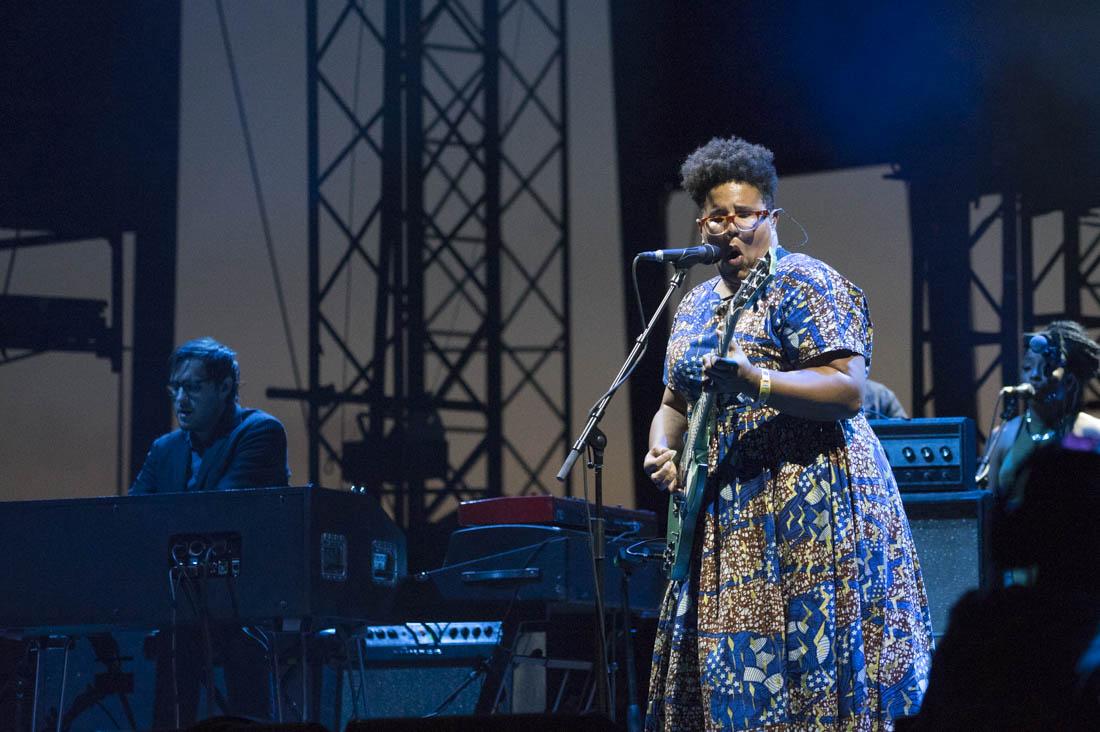 <p>Brittany Howard plays for an enormous crowd. The Gorge hosts the 15th Annual Sasquatch! Music Festival over Memorial Day weekend from Friday, May 27-30. (Cole Elsasser/Emerald)</p>