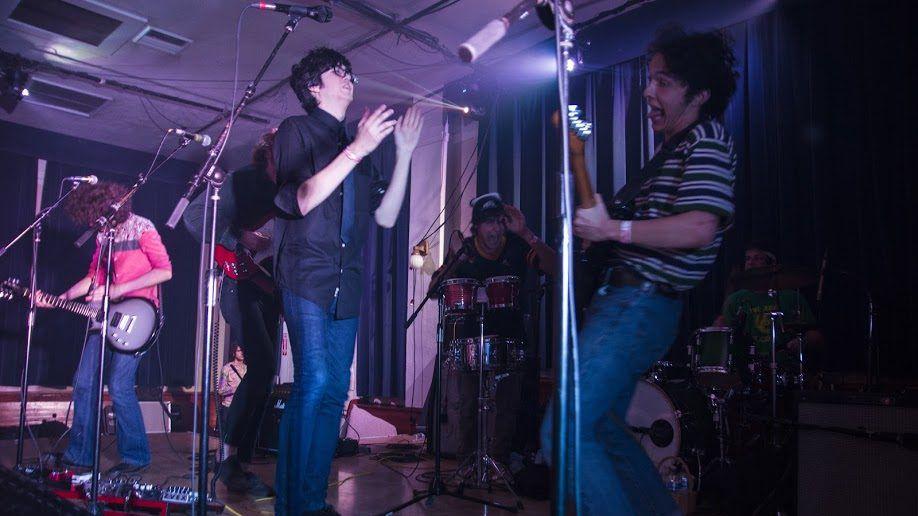 Car Seat Headrest and Naked Giants meet onstage at WOW Hall for a cover of Talking Head&#8217;s &#8220;This Must Be The Place (Naive Melody).&#8221; (Hannah Steinkopf-Frank/Emerald)