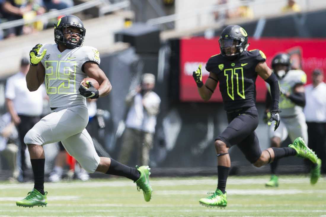 <p>In the first show of the Willie Taggart era, Team Free defeated Team Brave 34-11 in the 2017 Oregon football spring game. In front of a crowd of 36,821 at Autzen Stadium, the Oregon football team teased fans with what will come in the fall. Entering the game, the new coaching …</p>