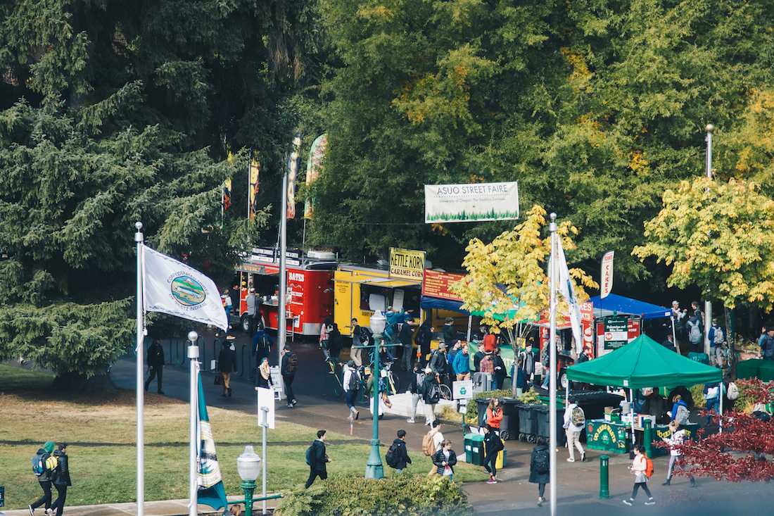 The student government&#8217;s Street Faire is back at UO until Friday at 6 p.m. Some rain showers dampened the tents and food trucks on Wednesday and more rain is expected throughout the week. Marc Winegarden, the owner of Bandon&#8217;s Best Kettle Korn, said that turn out will not suffer because &#8230;