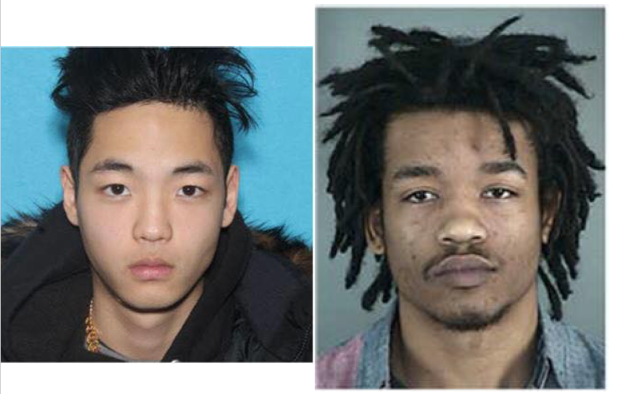 Left: Cody Duk-Woo Moore, age 19. Right: 23-year-old Jacob &#8220;Jay&#8221; Timothy Richter-Shea, aka &#8220;Smoke.&#8221; (Courtesy of Eugene Police)