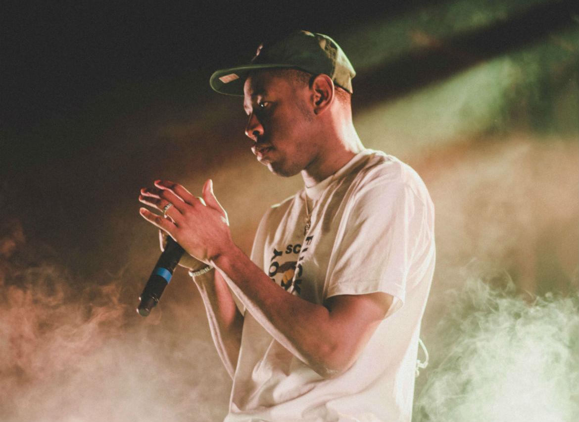 Tyler, the Creator performs at the McDonald Theatre in Eugene, Ore. on Nov. 4, 2017. (Phillip Quinn/Emerald)