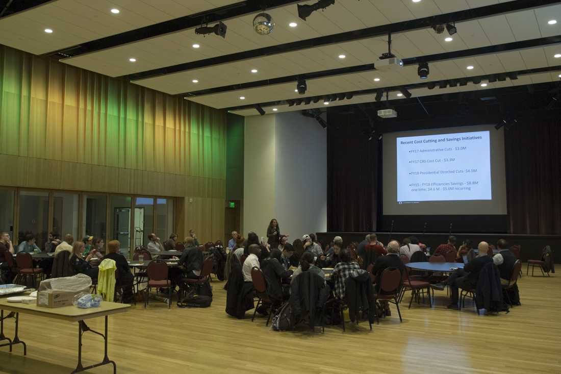 The ASUO hosted an open student forum on Tuesday concerning tuition and fees in the EMU Ballroom of the University of Oregon. The forum was intended to invite student input about tuition-related issues. It included a presentation of budget and cost information about UO, as well as miniature discussions where &#8230;