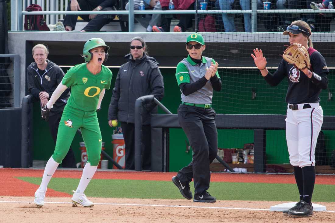 The No. 3 Oregon Ducks got their season rolling in the desert on the first day of the Kajikawa Classic in Arizona, beating the No. 25 Georgia Bulldogs 8-3. Oregon&#8217;s offense got started early, scoring two runs in the first inning. Gwen Svekis hit a two-run homer with two out &#8230;