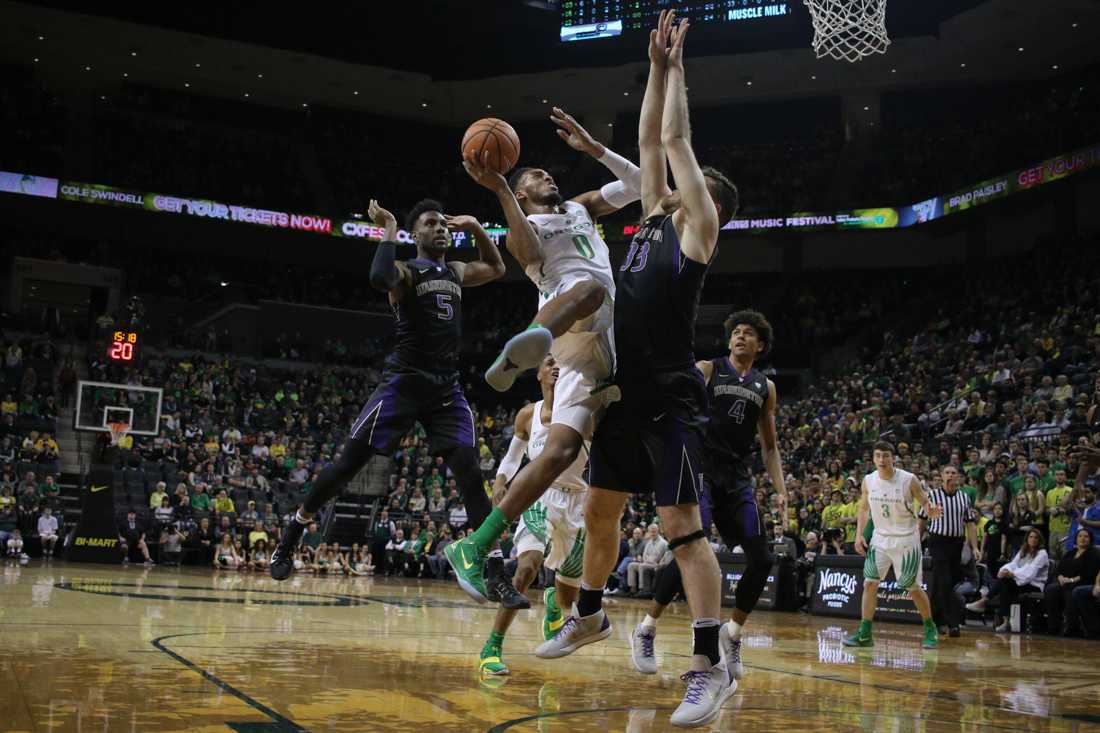 Eugene doesn&#8217;t experience droughts often, but for a five minute period in the first half, the Oregon men&#8217;s basketball team didn&#8217;t score a point. Then, freshman Troy Brown checked back in. With the Ducks down 19-16, Brown drove to the basket, fought through defenders and shot the ball high off &#8230;