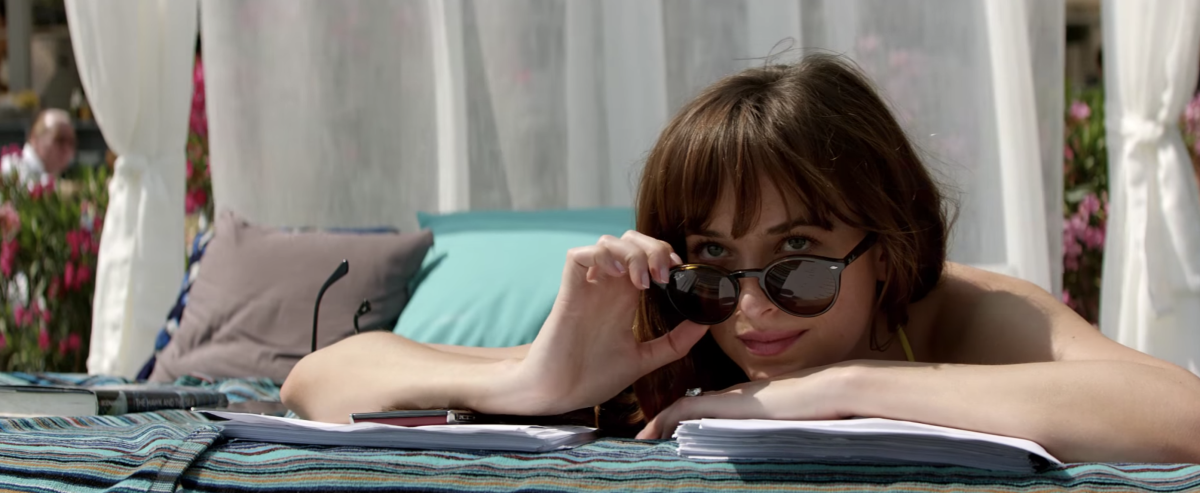 &#8220;Fifty Shades Freed&#8221; finds Anastasia Steele (Dakota Johnson) finally in control (Universal/Youtube).