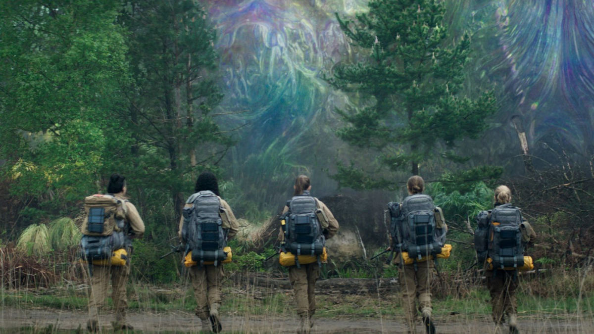 A team of scientists investigates the shimmering Area X in &#8220;Annihilation&#8221; (Paramount/YouTube).