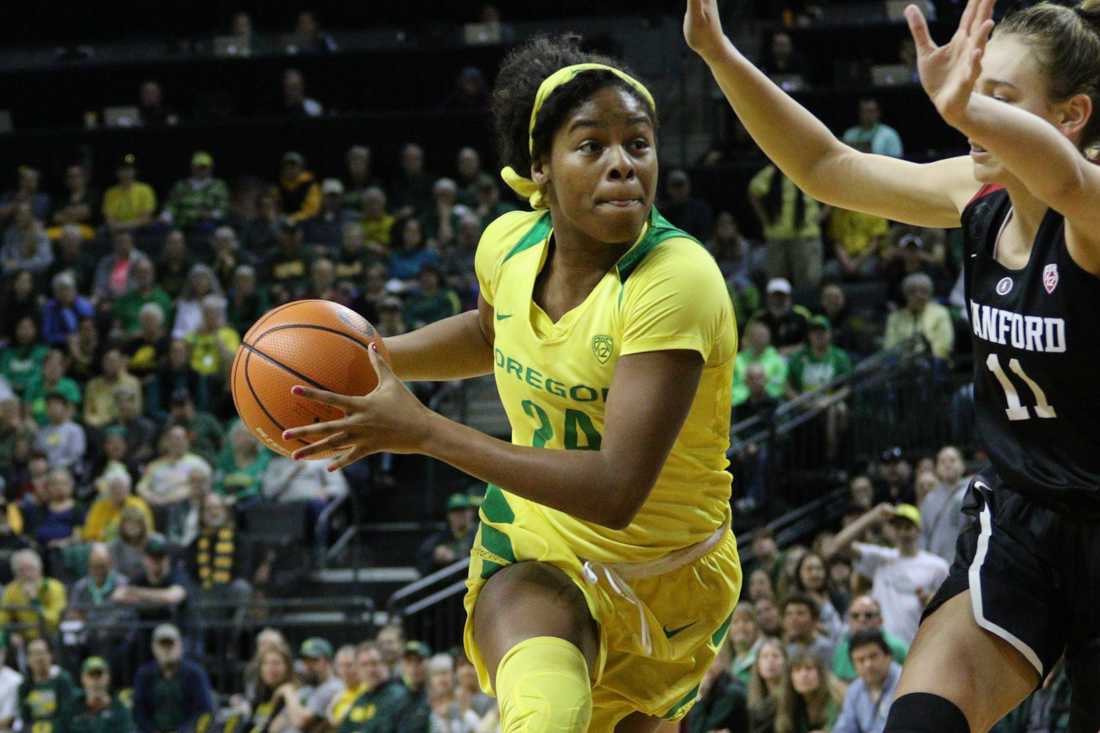 In the second half of Oregon&#8217;s loss to Stanford last weekend, Ruthy Hebard was held scoreless. On Friday night in Seattle she erupted for 30 points and 14 rebounds, boosting her team to a dominant 76-63 thumping of the Washington Huskies.&#160;The victory keeps the No. 9 Ducks (11-2 Pac-12) in &#8230;