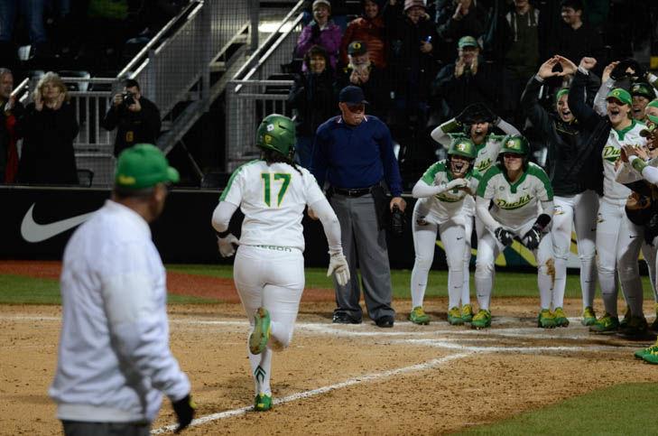 Oregon freshman Mary Iakopo stepped up to the plate. It was her first home game in the Oregon uniform. The bases were loaded in the bottom of the fourth. &#8220;Just find a way to drive and run,&#8221; Iakopo says she thought to herself before making her first swing on the &#8230;