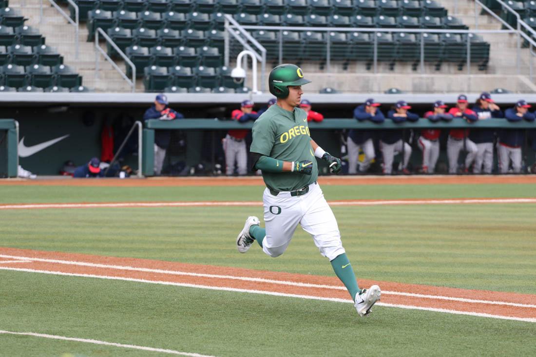 It wasn&#8217;t quite batting practice, but with 23 total hits, it was close. In a game that saw both teams firing on all cylinders offensively, Oregon baseball managed to out-duel the UC Davis Aggies 5-4 on Friday night in Eugene. Ducks reliever Parker Kelly earned the win &#8211; his fourth &#8230;