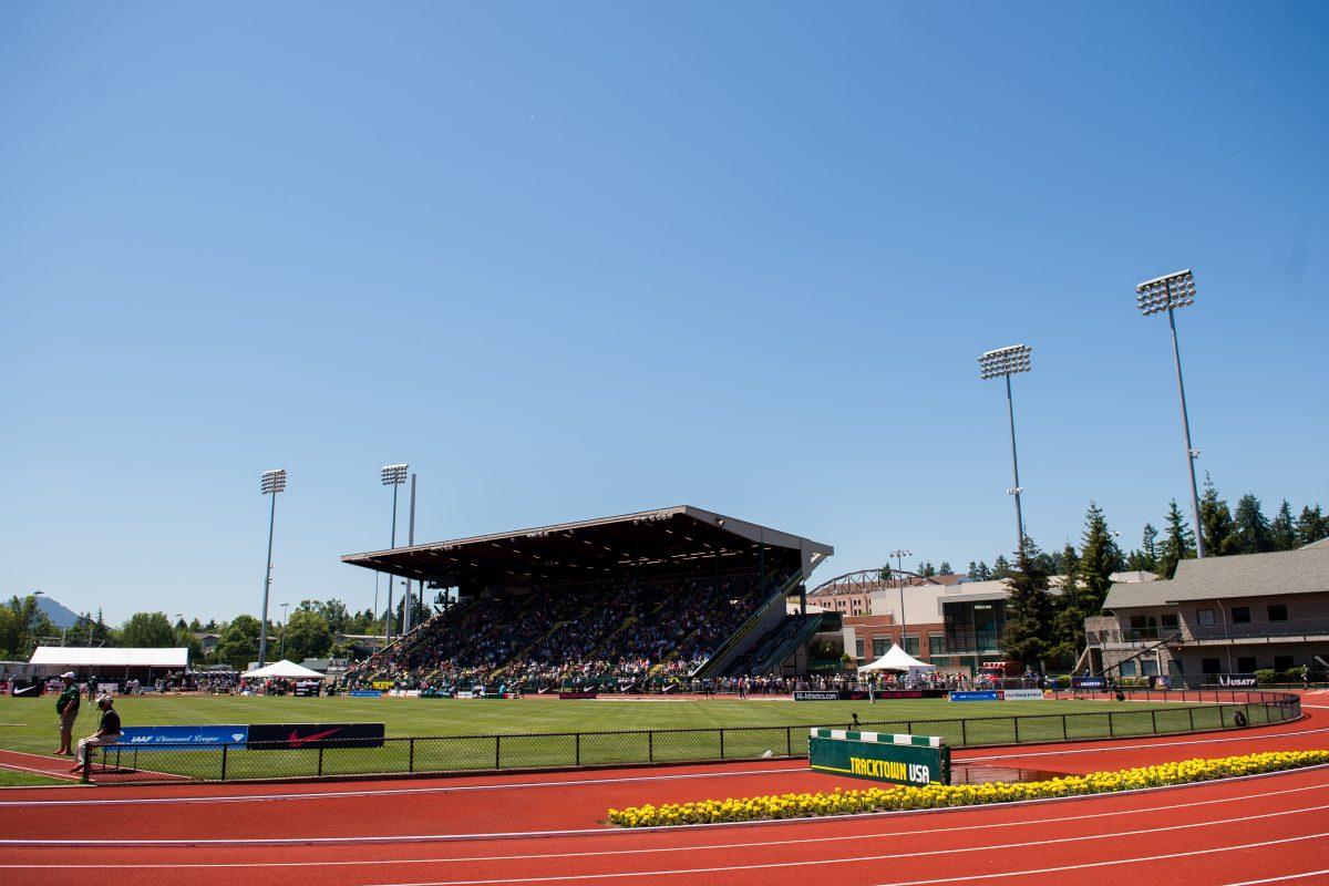 The Prefontaine Classic at Hayward Field in Eugene, Ore on Saturday, May 27, 2017. (Adam Eberhardt/Emerald)