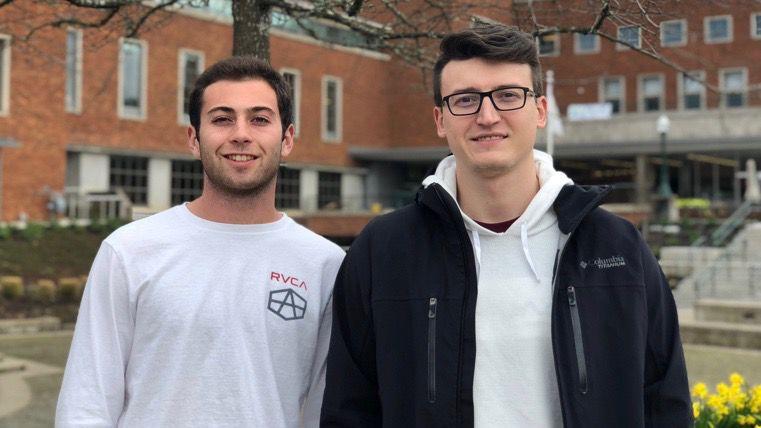 Eli Ackerman (left) and Adrian Martushev launched their tutor-matcher app on the Apple App store in spring. (Courtesy of Miguel Sanchez-Rutledge)