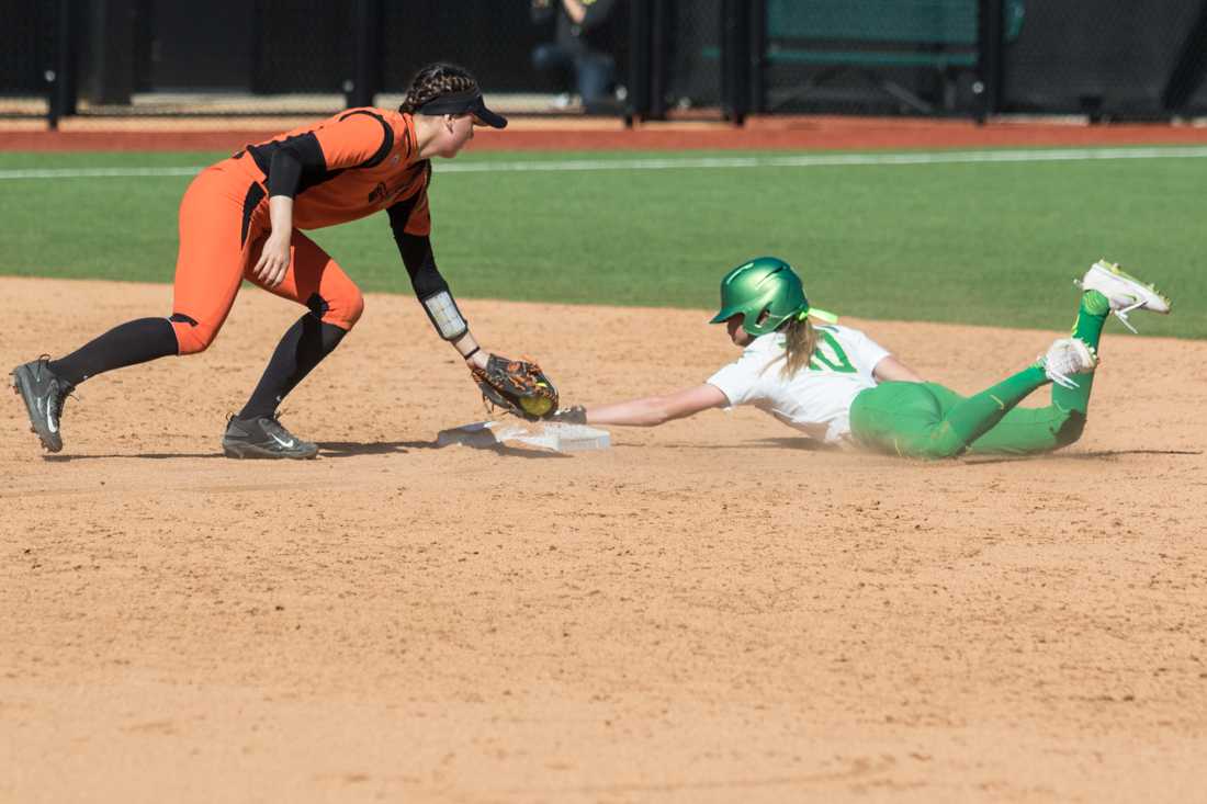 Four innings had gone by and the Ducks remained scoreless against the Beavers&#8217; 3-0 lead. But,&#160;a home run and a pair of doubles in the fifth finally got the Ducks on the scoreboard. At the top of the seventh inning, Oregon had tied the game. The Ducks needed a no-run &#8230;