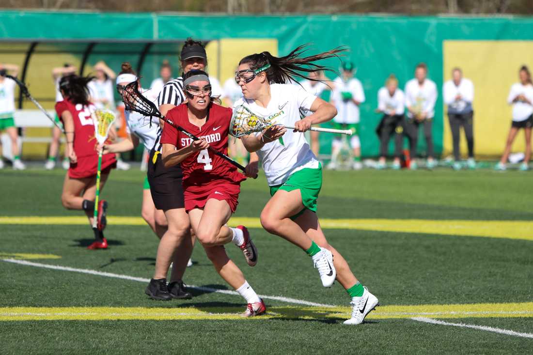 After a loss to Cal on Friday, the Oregon women&#8217;s lacrosse team needed to pull off an upset on Sunday against No. 18 Stanford. A win today would have helped the Ducks retake control of third place in the Pac-12 over USC. The Ducks ended their Bay Area road trip &#8230;