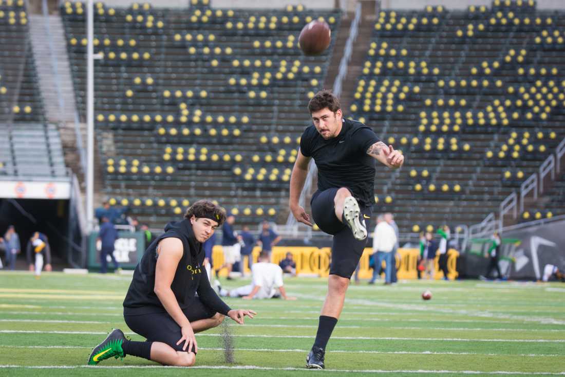 Not two months removed from graduating, former Oregon kicker Aidan Schneider has already secured his first job &#8212; &#160;he just hopes it&#8217;s not the one he&#8217;ll have after April 28, the final day of the 2018 NFL Draft. Schneider wants that to be the last day he&#8217;ll have to worry &#8230;