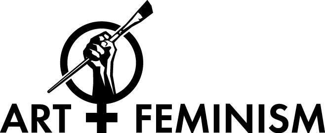 The Art + Feminism logo used for its campaign to promote more coverage of women and the arts worldwide. (Courtesy of Art + Feminism)