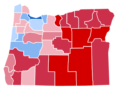 Oregon presidential election results by county (wiki)