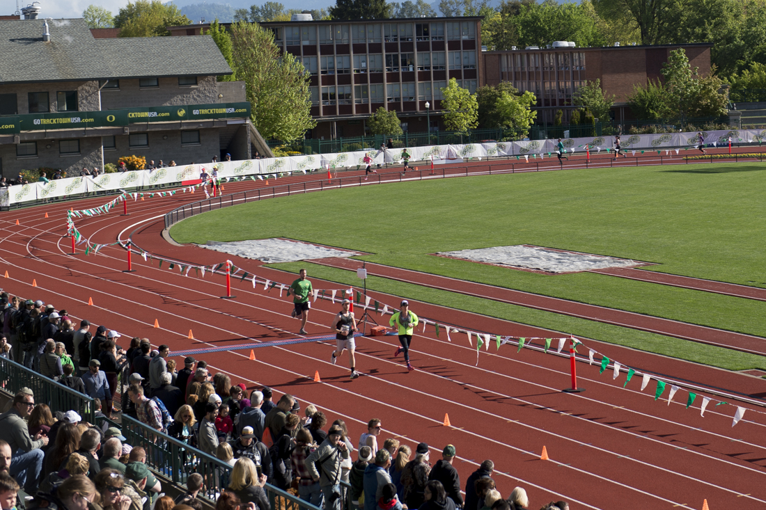 Thousands of marathoners and half-marathoners ran through the streets of Eugene and Springfield Sunday morning for the 12th annual Eugene Marathon that started and finished at Hayward Field. People lined the perimeter of the track and filled the stands, cheering on first-time marathoners and personal-record-breakers with signs and enthusiasm. Although &#8230;