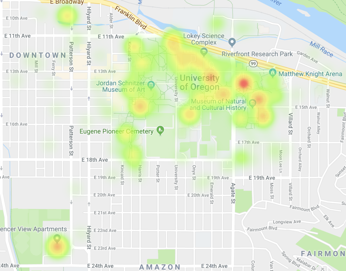 Screenshot of the Emerald&#8217;s heat map.