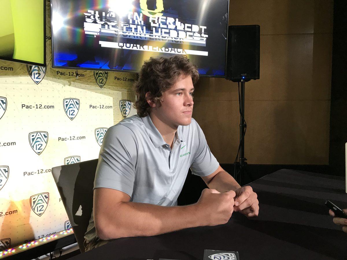 HOLLYWOOD, Calif. &#8212; Oregon quarterback Justin Herbert never expected to be on Heisman Trophy watchlists. He never expected NFL scouts to be licking their lips at the chance of picking the local kid with the big head of hair and boyish smile in the NFL Draft. He never expected to &#8230;