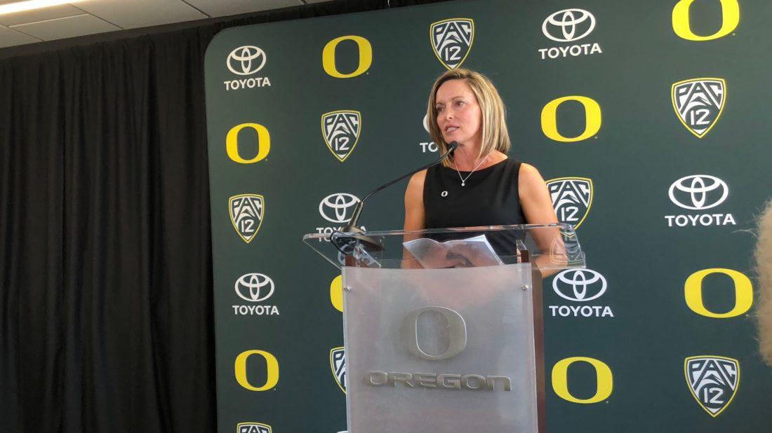 The Melyssa Lombardi era officially began as she was introduced to fans and media members at Jane Sanders Stadium on Monday. For the first time this decade, the Ducks will be led by someone other than Mike White. Lombardi, a 21-year assistant coach at Oklahoma with four national championships on &#8230;