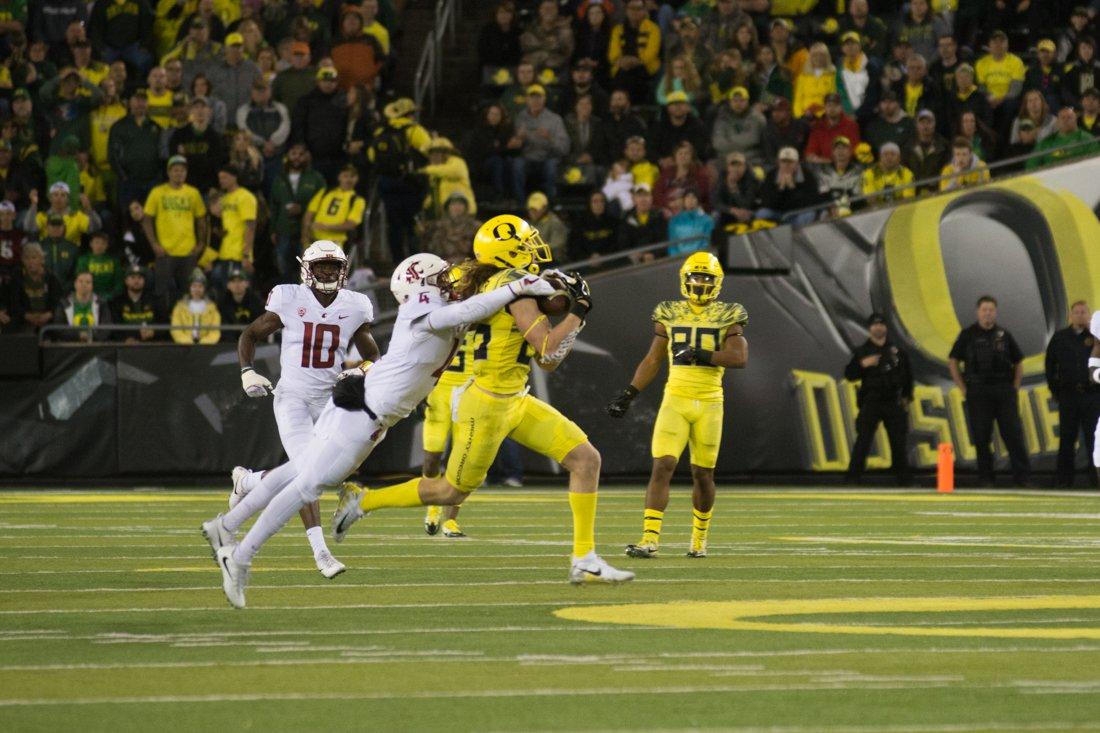 HOLLYWOOD, Calif. &#8212; Last fall, Brenden Schooler transitioned from defensive back to wide receiver in an effort to aid sophomore quarterback Justin Herbert. That switch led to Schooler grabbing the fourth-most receptions (20) and collecting the fifth-most receiving yards (274) on the team. That was just a transition season for &#8230;