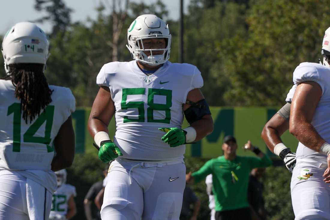 Penei Sewell / Tackle / Oregon Early in fall camp, head coach Mario Cristobal named Sewell as someone he has noticed making a large impact. The 6-foot-6, 364-pound freshman works along the line, but has recently been with the first team at left tackle. Whether he gets the start or &#8230;