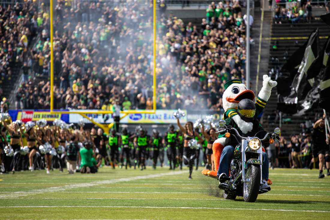 Oregon Ducks Football takes on San Jose State at Autzen Stadium on Sept. 15, 2018. (Rylee Marron/Emerald)