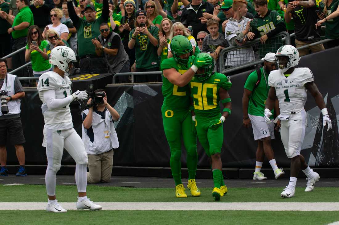 Oregon football moves up three spots to No. 20 in the Associated Press Top-25 Poll after a 62-14 drubbing of Portland State. The Ducks are 2-0 and will face San Jose State next week in Autzen Stadium. Oregon is one of five Pac-12 teams in the top-25. Stanford (2-0) moved &#8230;