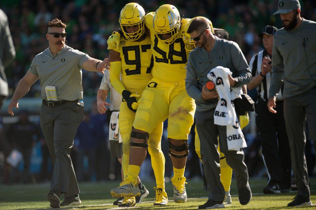 Oregon football has been in this situation before; injuries happen, and the Ducks&#8217; offensive line has been forced to shift. In Oregon&#8217;s 30-27 win over Washington, the Ducks had to adjust when breakout offensive lineman Penei Sewell went down with an ankle injury. &#8220;Throughout the whole week, we prepare,&#8221; offensive &#8230;