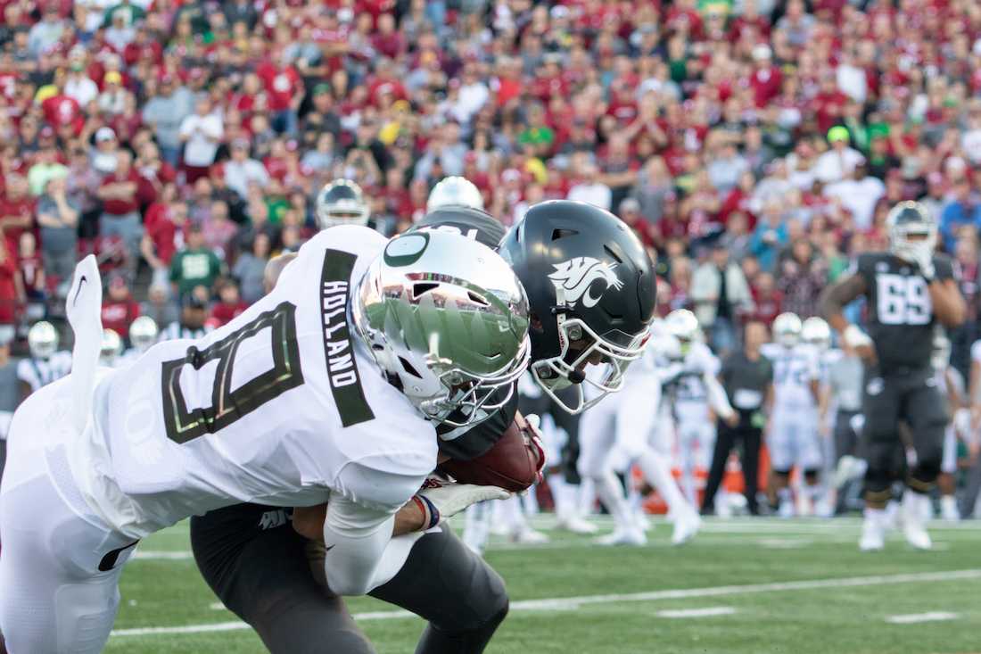 <p>In the third quarter of the week-five matchup between Oregon and Cal, the Golden Bears were charging toward the red zone, looking to decrease the 18-point deficit. Oregon’s defense was in need of a play when Cal quarterback Chase Garbers took a shot into the end zone. True freshman safety …</p>