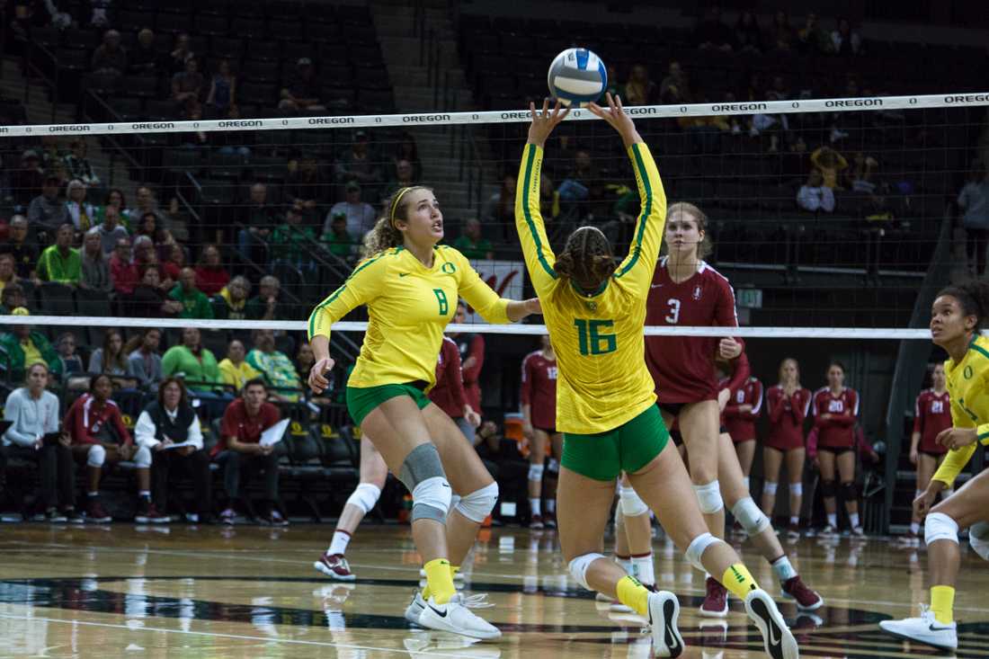 The Oregon Ducks (15-7, 8-4 Pac-12) got revenge against the Arizona Wildcats (17-8, 6-6 Pac-12) in four sets (25-22, 25-22, 22-25, 25-17) Sunday, in Tucson, Arizona. Oregon started the first set by jumping out to a quick 11-6 lead but a 5-0 run by Arizona would put them even with &#8230;