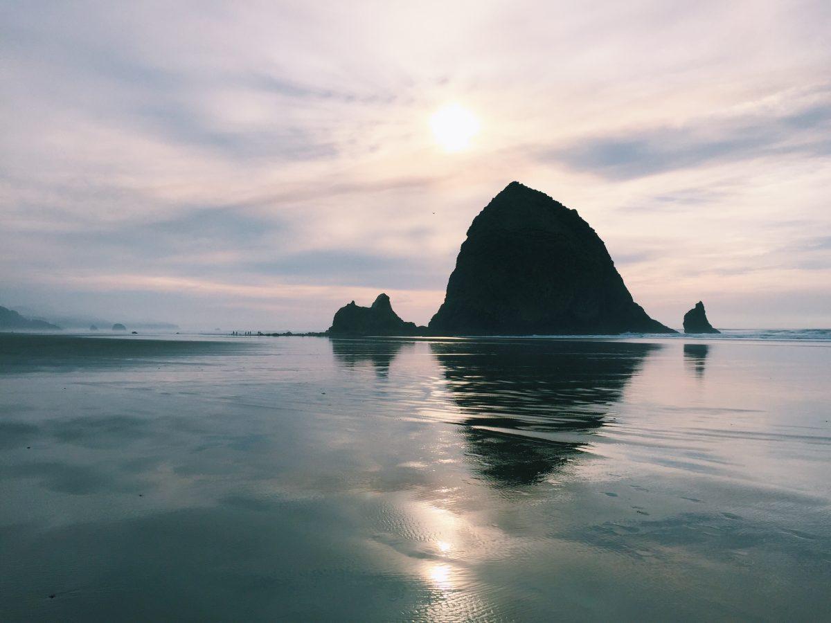 Haystack Rock is a 235-foot sea stack found in Cannon Beach, Oregon. (Sarah Northrop/Emerald)