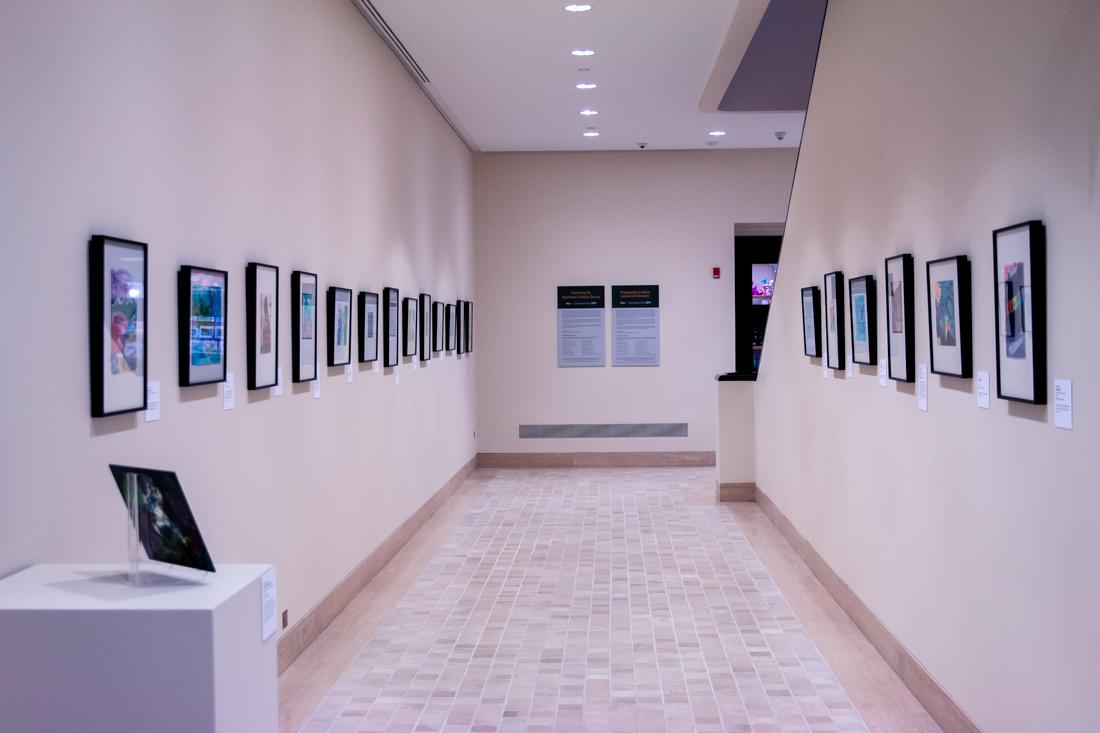 <p>The NewArt Art Northwest Kids Exhibit is an annual display of artwork by K-12 students located in the Jordan Schnitzer Museum of Art from February 16 - April 28, 2019. (Maddie Knight/Emerald)</p>