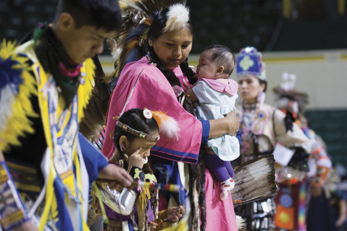 <p>The University of Oregon Native American Student Union hosts is 49th annual UO Mother’s Day Pow Wow at McArthur Court on May 12 and 13, 2017. (Amanda Shigeoka/Emerald)</p>