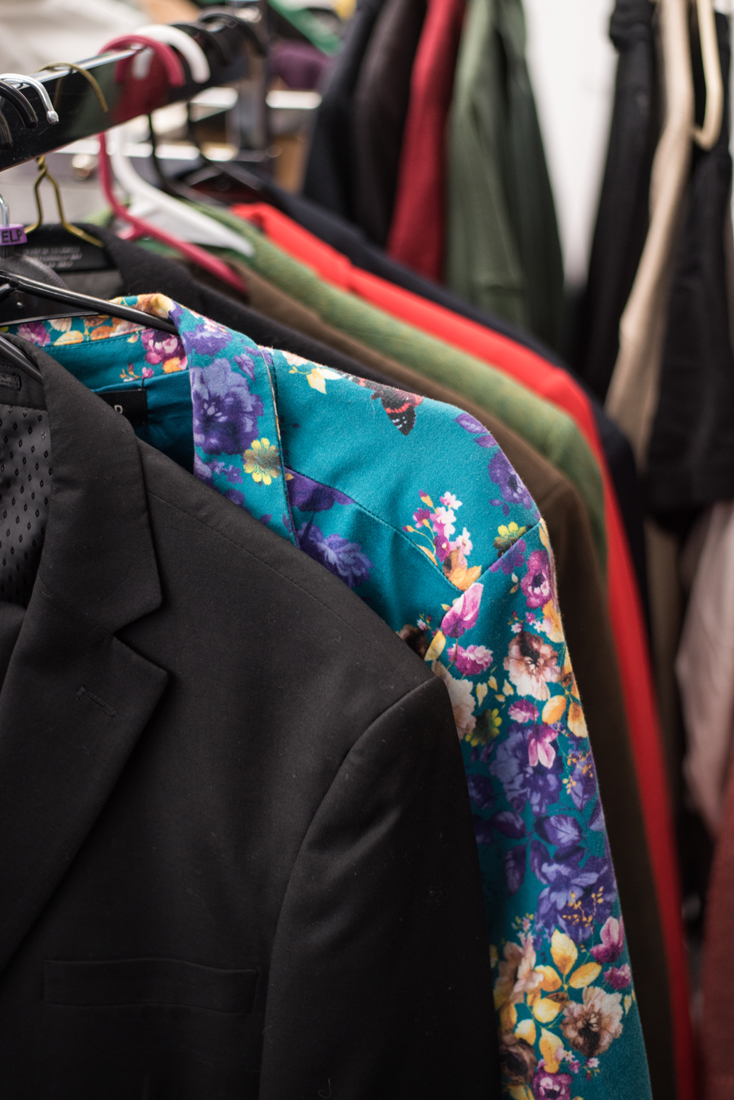 The University of Oregon Student Sustainability Center organizes a pop-up &#8220;Free Professional Clothing Store&#8221; in Tykeson Hall on Feb. 13, 2020, to make clothing that is suitable for internship and job interviews more accessible for students. (Marissa Willke/Emerald)