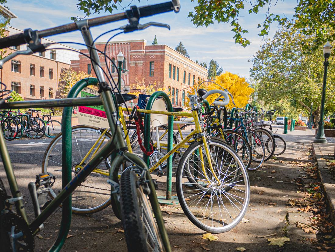 Biking is a very common form of transportation on campus. (Connor Cox/Emerald)