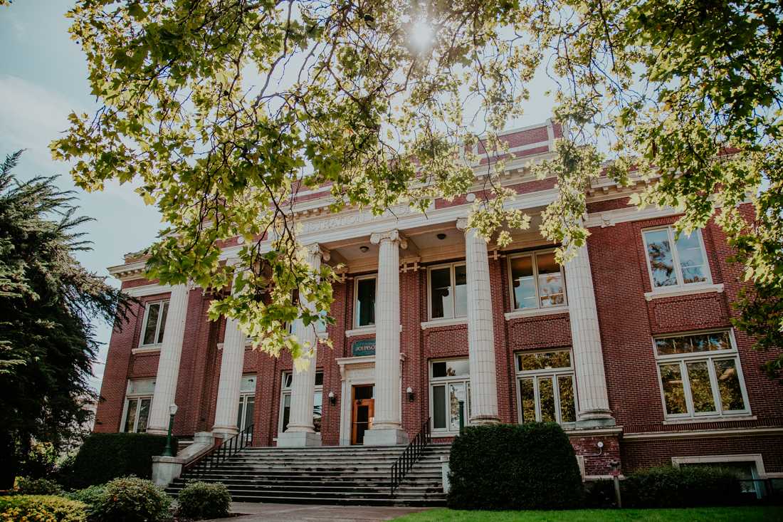 Johnson Hall is the administration building on the University of Oregon campus. (Sarah Northrop/Emerald)