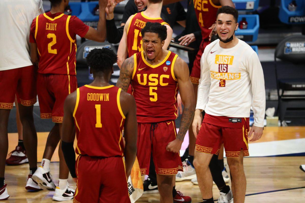 <p>INDIANAPOLIS, IN - MARCH 22: in the second round of the 2021 NCAA Division I Men’s Basketball Tournament held at Hinkle Fieldhouse on March 22, 2021 in Indianapolis, Indiana. (Photo by C. Morgan Engel/NCAA Photos via Getty Images)</p>