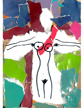 An art piece, &#8216;Crucify Her,&#8217; used for the show (Courtesy of Sex Talk Chronicles)