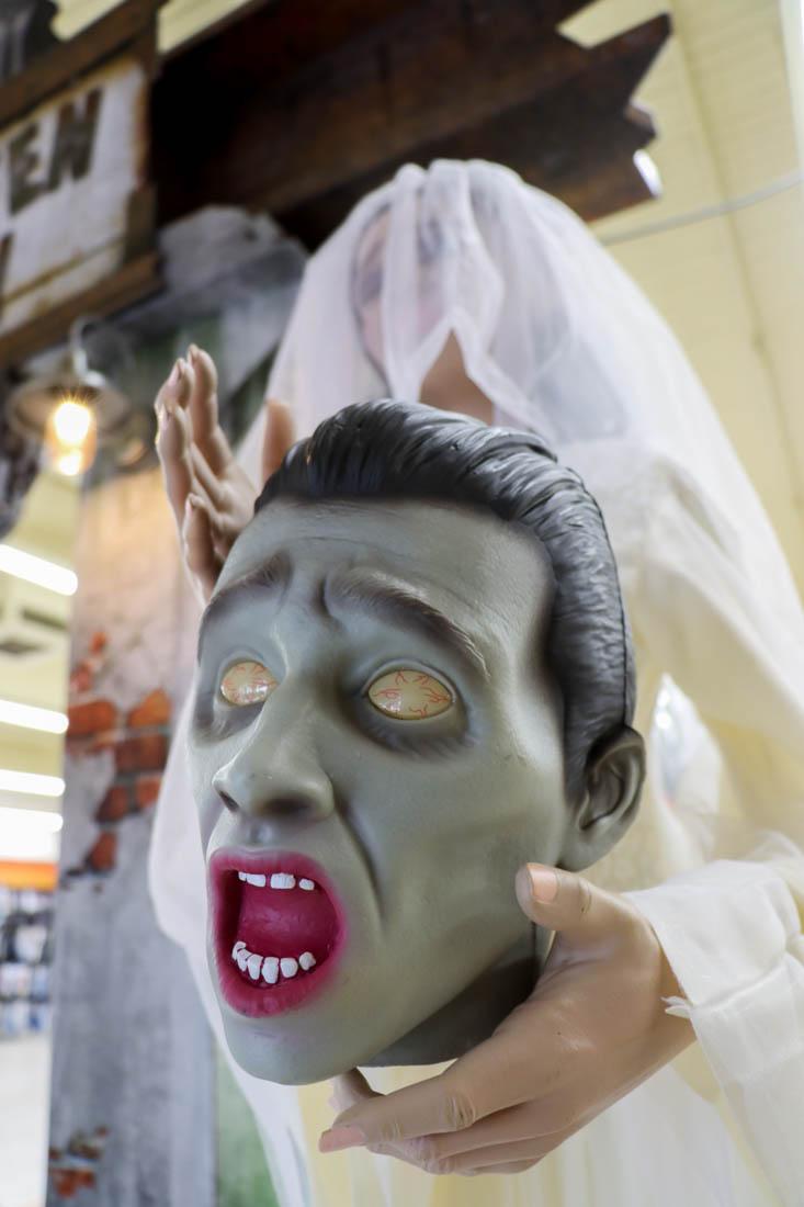 Spooky season is here as racks are filled with a variety of costumes for all ages. Local stores prepare their Halloween sections as the countdown to Halloween begins for Eugene residents. (Mary Grosswendt/Emerald)