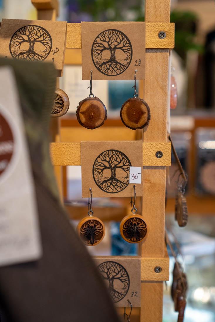 The store is filled with earth tones and natural wood, creating a welcoming environment. (Ali Watson/ Emerald)